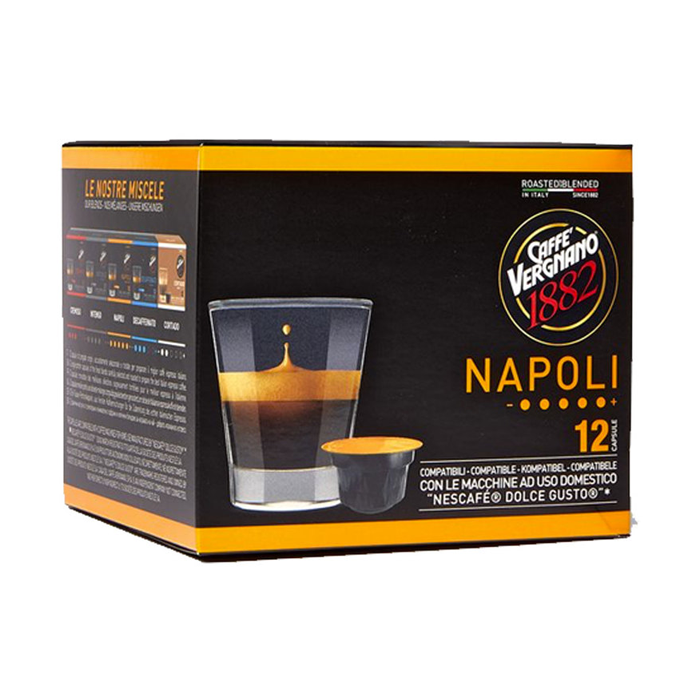 Опаковка кафе капсули Vergnano Napoli 12 бр