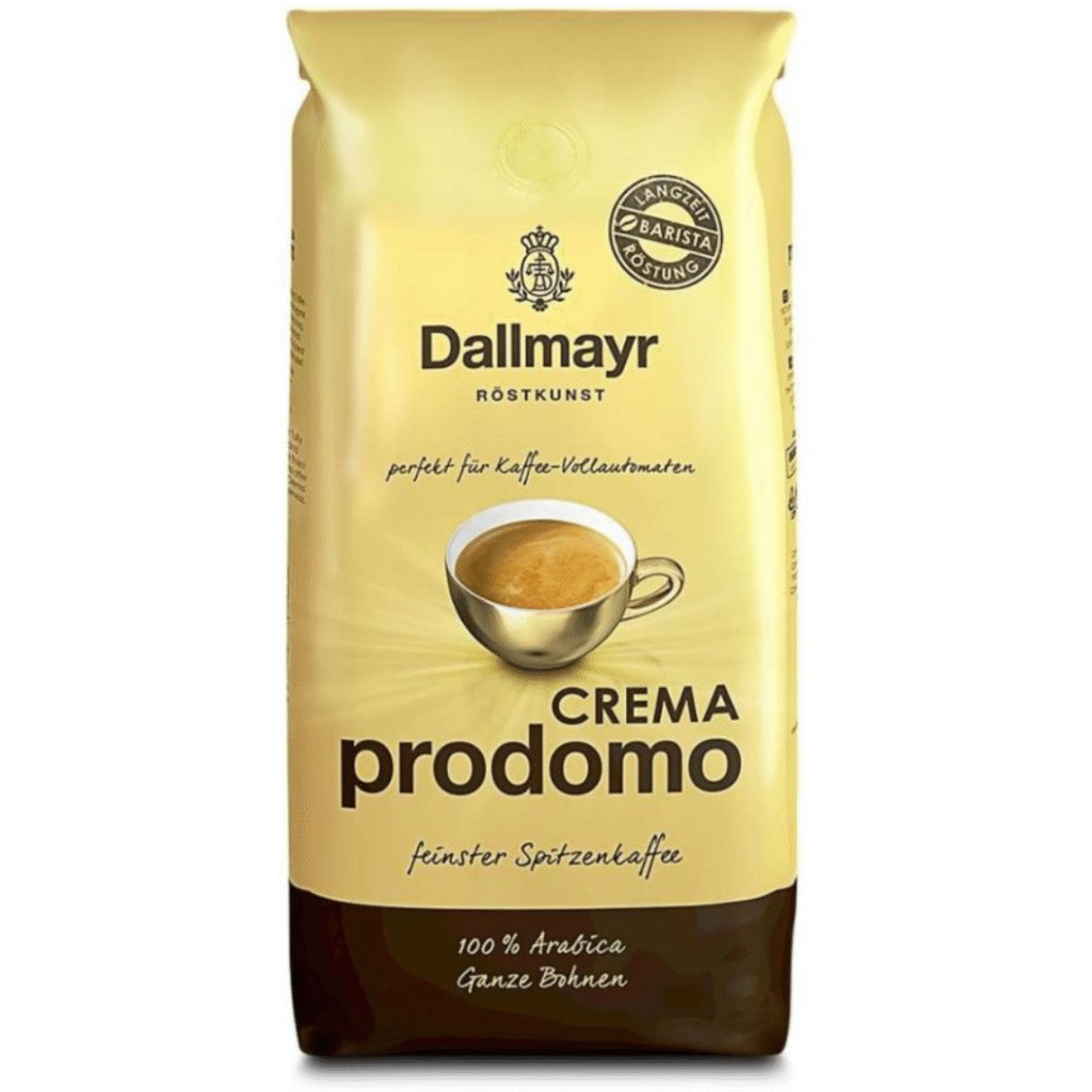 Пакет Кафе На Зърна Dallmayr Crema Prodomo 1 кг с лого и етикет