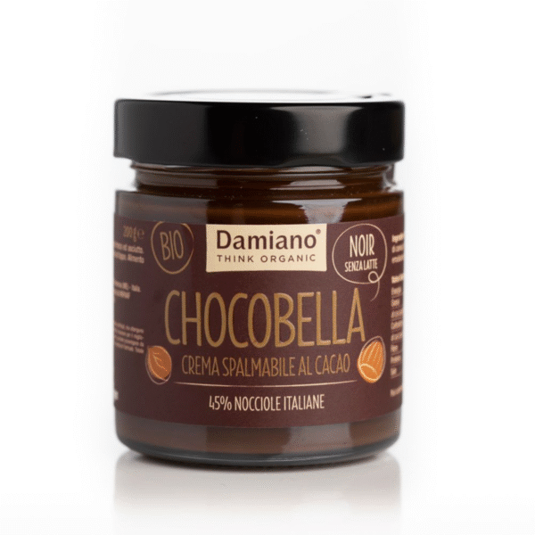 Буркан био лешников крем Damiano Chocobella 200 г с етикет и лешници