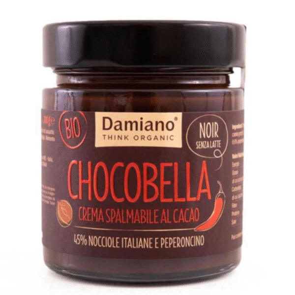 Буркан крем Damiano Chocobella с черен шоколад и люта чушка 200 г – пикантно шоколадово изкушение