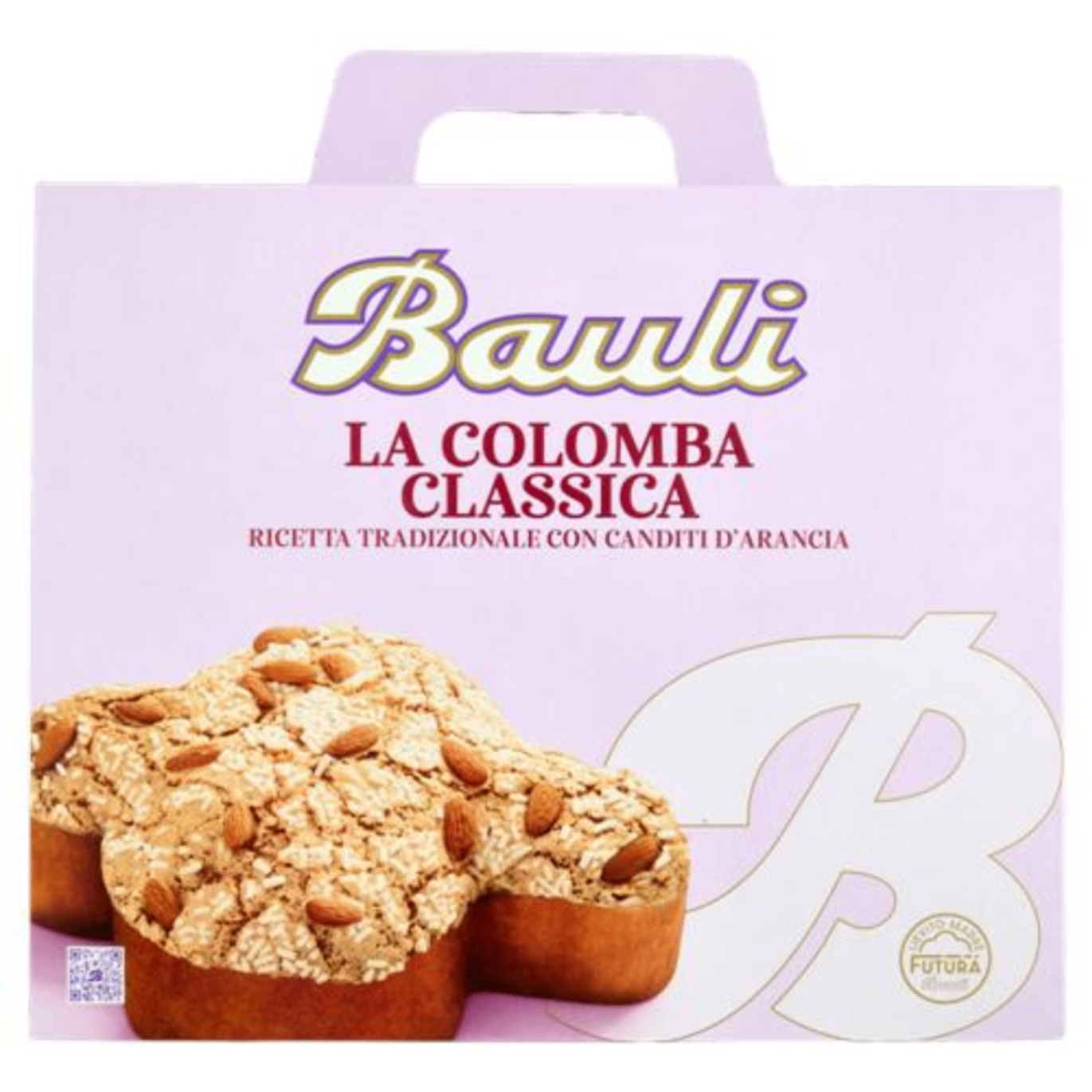 1154.png Опаковка Коломба Bauli Класик – традиционен италиански сладкиш с бадеми и цитрусови кори.
