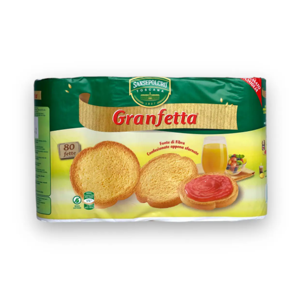 130029.png Опаковка Sansepolcro Сухари – 80 броя златисти, хрупкави сухари.