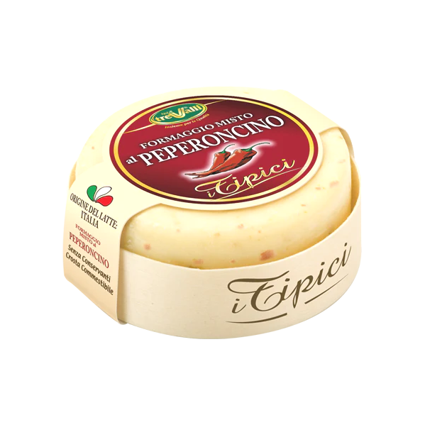 Сирене Trevalli с люта чушка 180 г – италианска традиция с пикантен завършек.