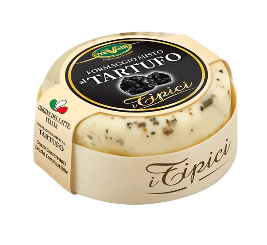 Trevalli Сирене Смес с Трюфел 180 г – кремообразно италианско сирене с изискан аромат на черен трюфел.