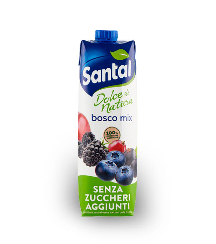 Бутилка 1 л сок Santal горски плодове без захар