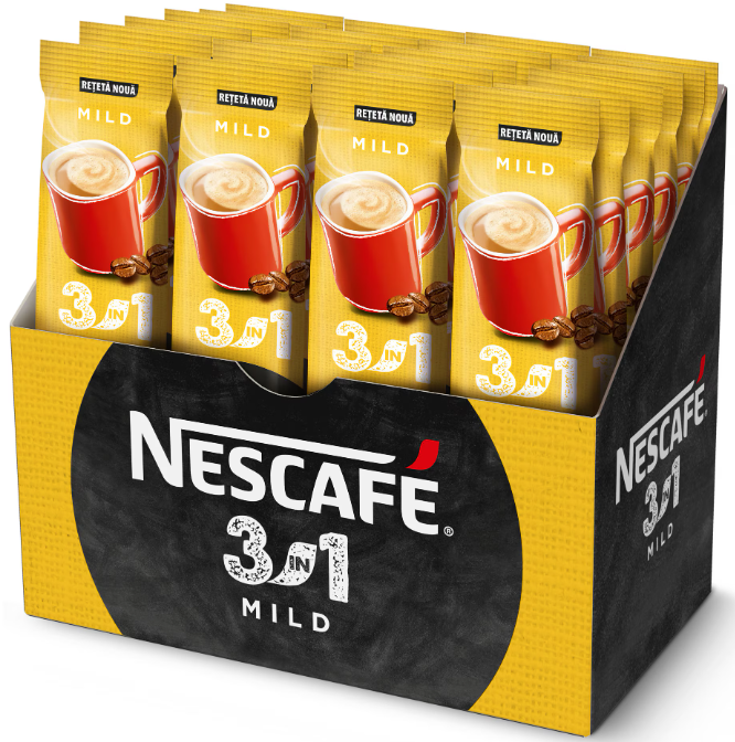 Пакет със 24 сашета Nescafé 3 в 1 Mild по 15 г