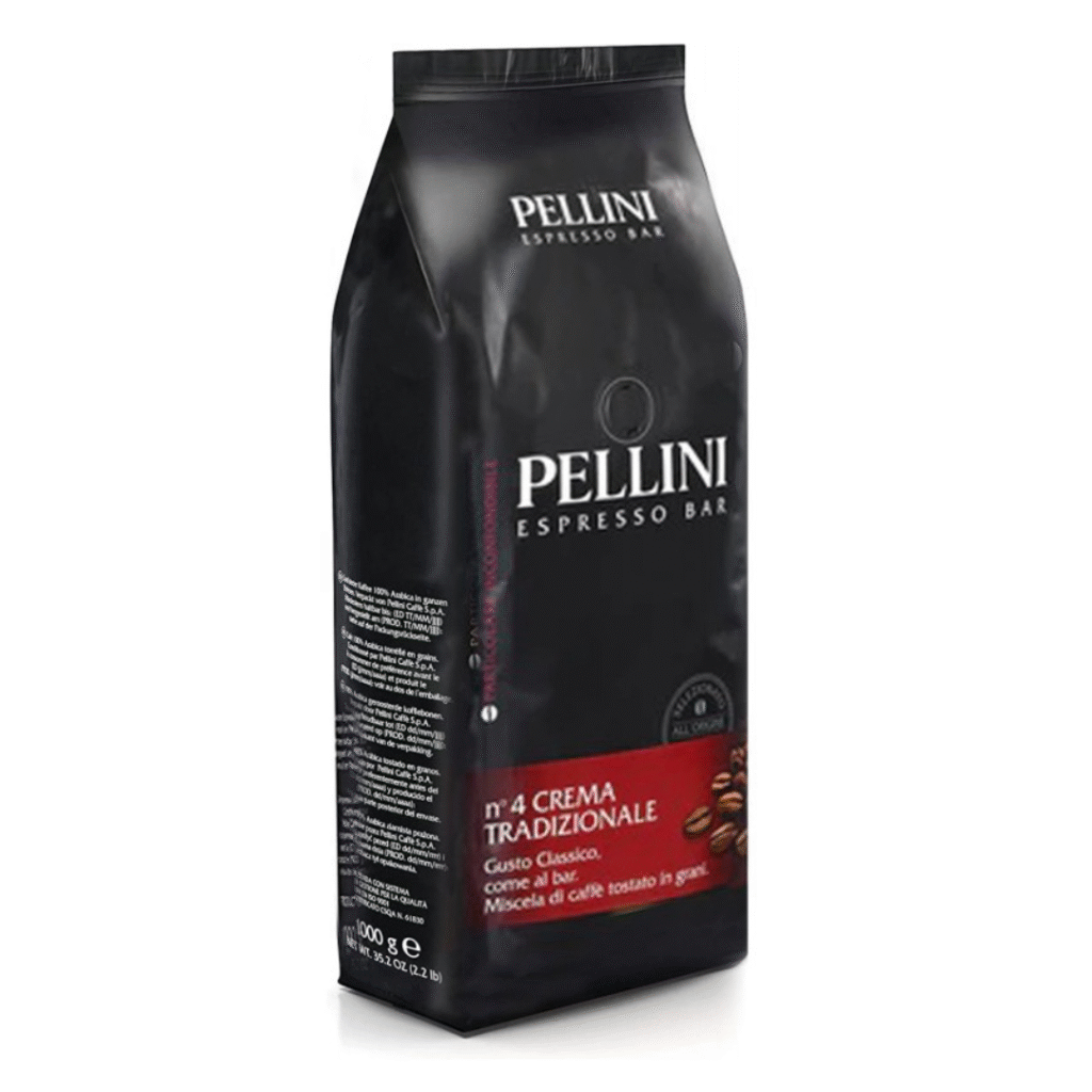 Пакет кафе на зърна Pellini N4 Crema Tradizionale 1 кг – италианско средно изпичано еспресо.
