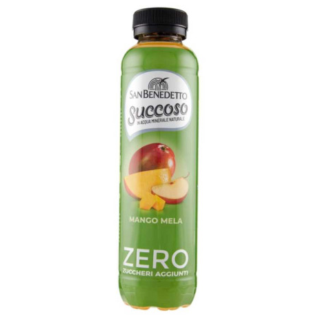 Бутилка сок San Benedetto манго и ябълка без захар 400 мл – лек и плодов вкус без добавена захар.