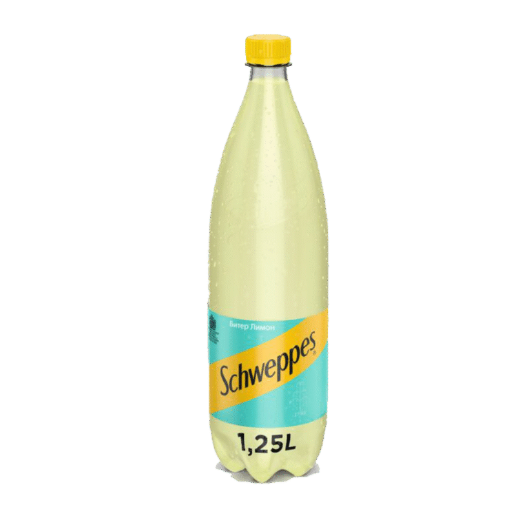 Пластмасова бутилка Schweppes Битер лимон 1,25 л – газирана напитка с цитрусов вкус.