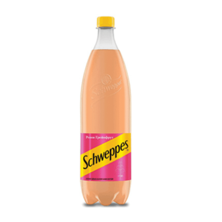 Пластмасова бутилка Schweppes Розов Грейпфрут 1,25 л – газирана напитка с освежаващ цитрусов вкус.