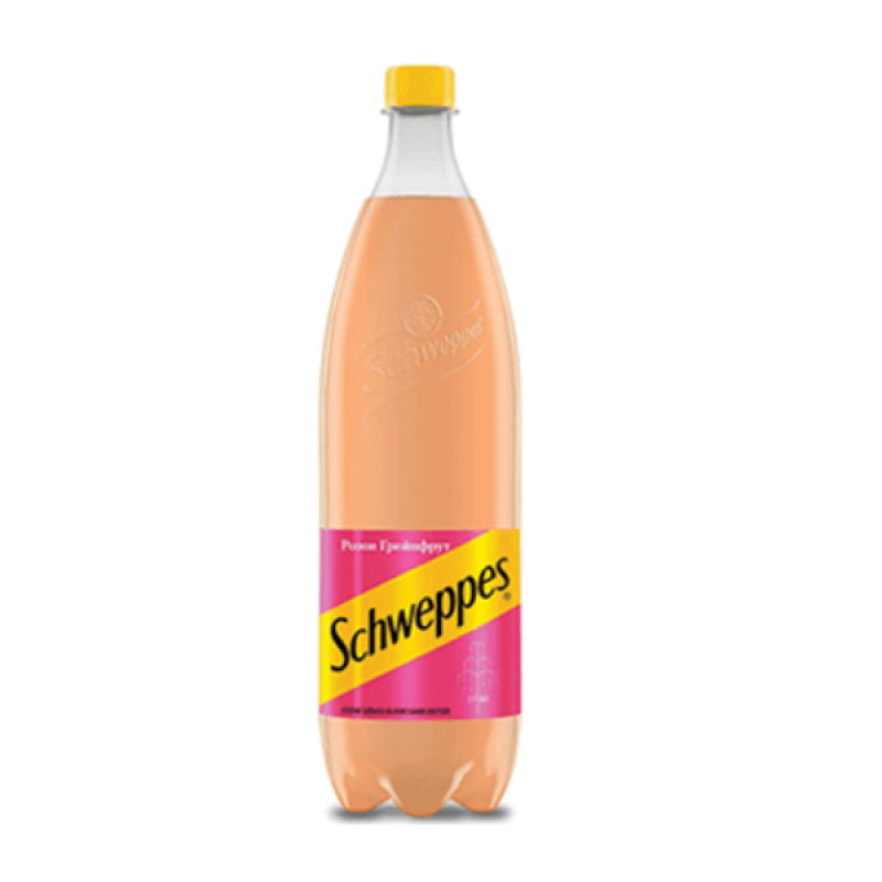 Пластмасова бутилка Schweppes Розов Грейпфрут 1,25 л – газирана напитка с освежаващ цитрусов вкус.