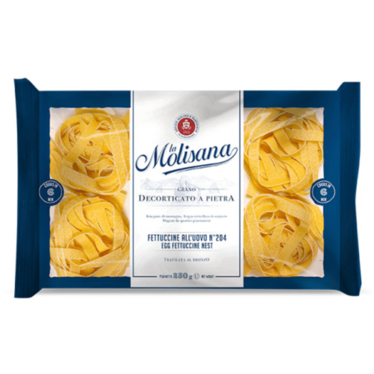 Опаковка Фетучине Molisana N204 С Яйца 250 г — паста от твърда пшеница с яйца.