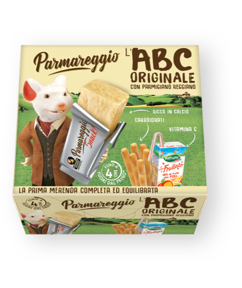 Комплект Parmareggio ABC с гризини, сок и пармезан – италиански снак в индивидуална опаковка