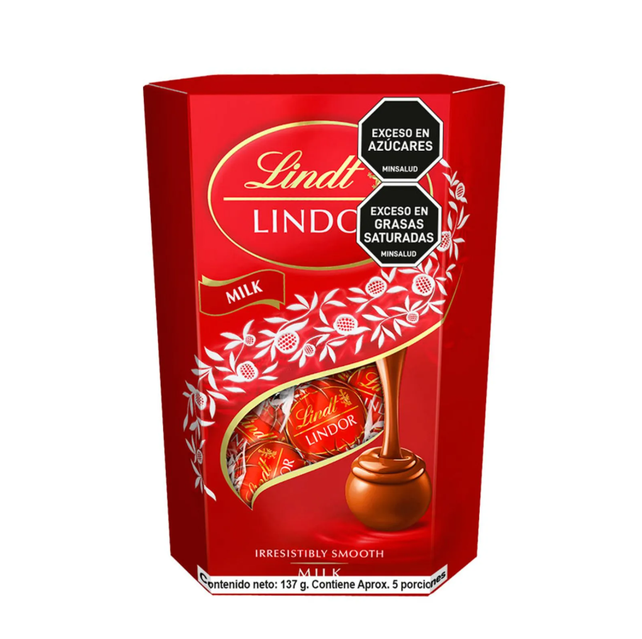 Lindor Cornet бонбони 137 г с млечен шоколад и кремообразен пълнеж.