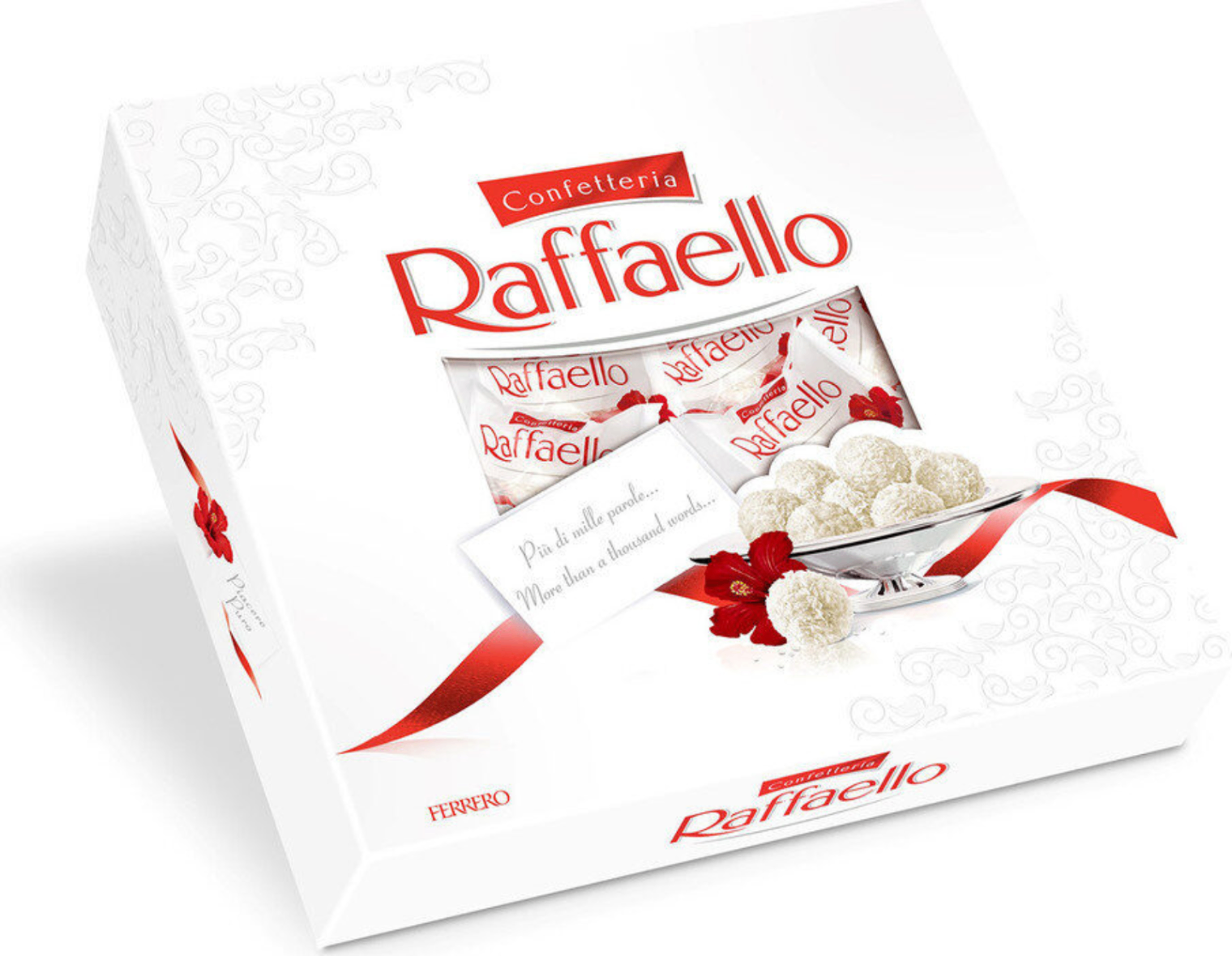 3421.png Бонбони Raffaello 260 г – кокосови бонбони с бадемово ядро в елегантна опаковка