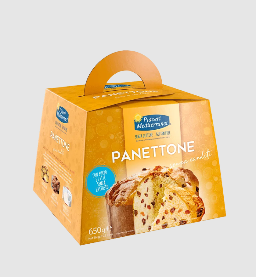3819.png Piaceri панетоне без захаросани плодове без глутен 650 г – традиционен италиански сладкиш.