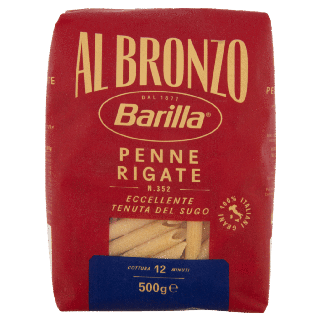 Опаковка паста Barilla пенне ригате 500 г – традиционна паста с ръбести форми за плътни сосове