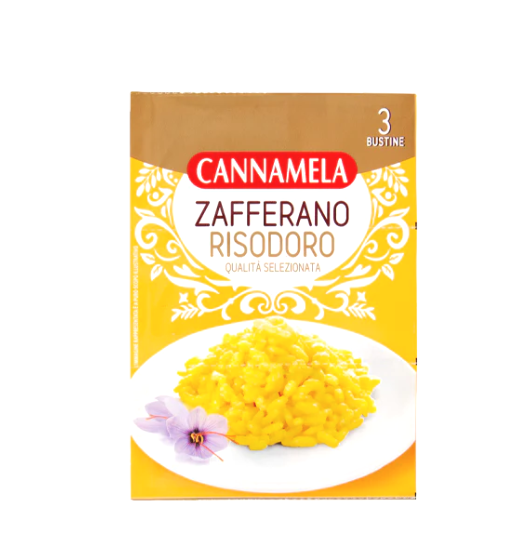 Опаковка Cannamela шафран 3 г със златист цвят и деликатен аромат