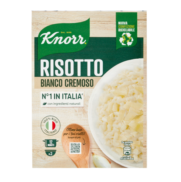 430056.png Опаковка Ризото Knorr С Пармезан 175 г с кремообразно ризото, поръсено с настърган пармезан.