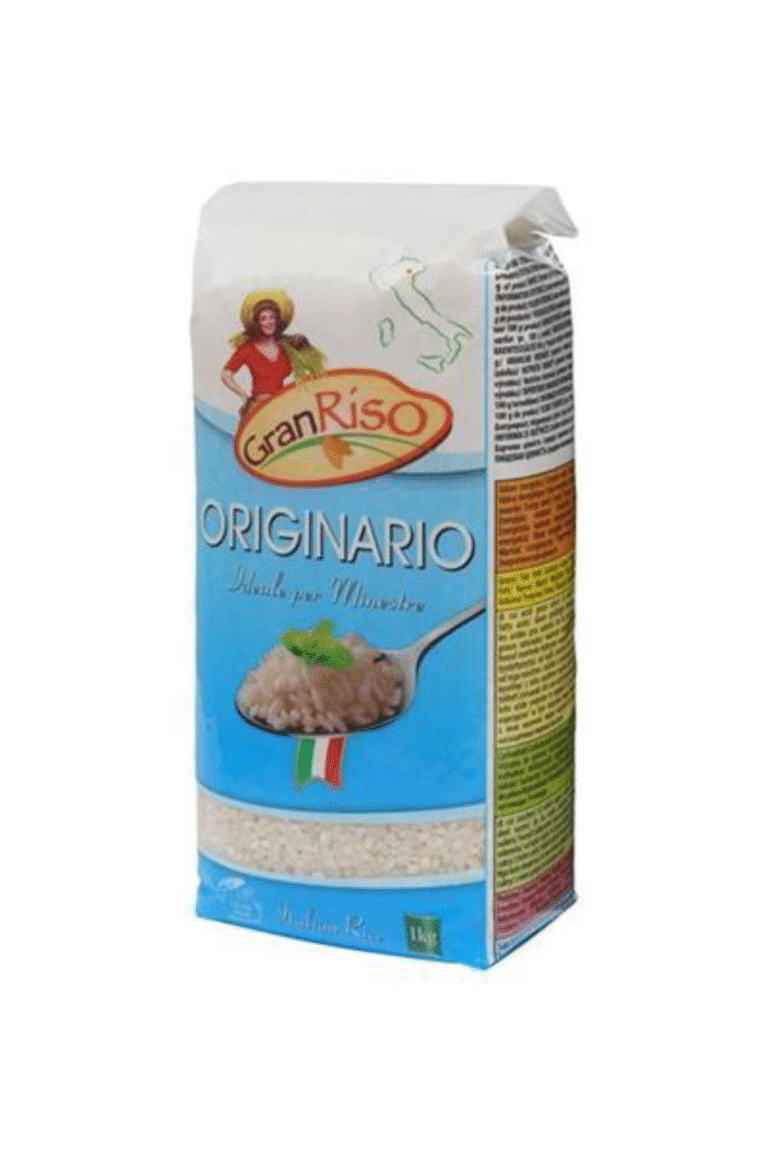 Опаковка Granriso ориз за супа 1 кг с изображение на зърна ориз.