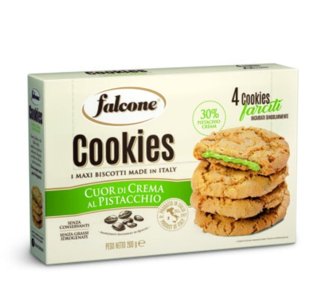 Бисквити Falcone с шамфъстък, 200 г – хрупкави сладки с ядков вкус.