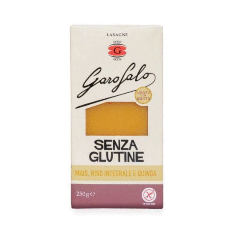 Пакет безглутенови кори за лазаня Garofalo 250 г – направени от царевично, оризово брашно и киноа