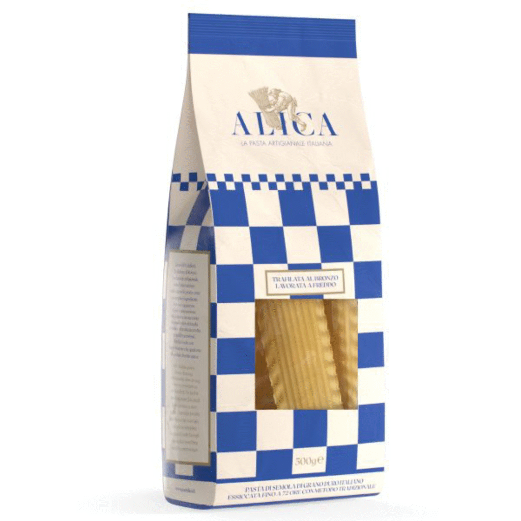 Пакет Alica къдрави кори за лазаня (занаятчийски) 500 г – сухи, профилирани макарони с канти за лазаня
