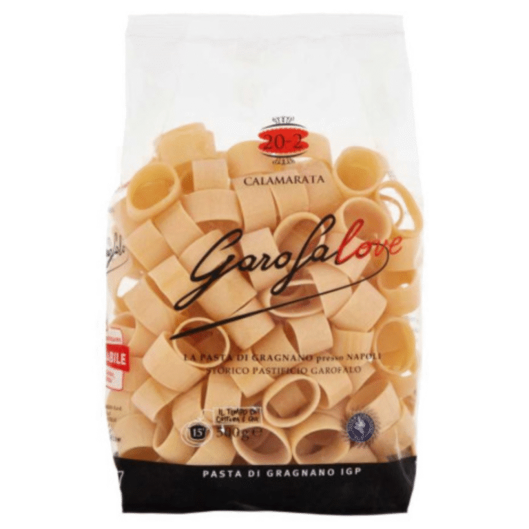Пакет Garofalo Calamarata 500 г – дебели пръстени паста, наподобяващи калмари