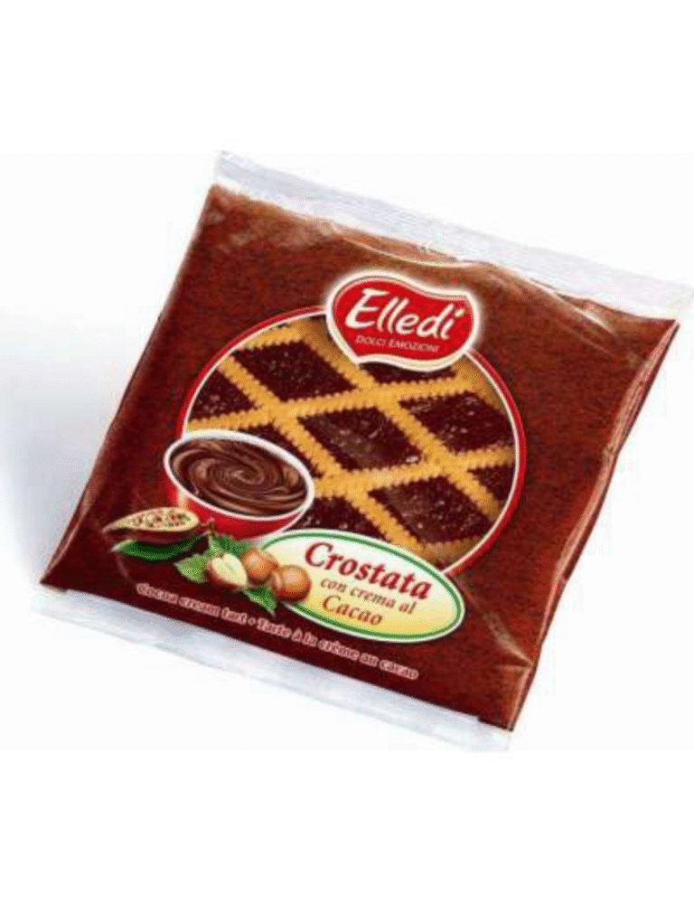 Тарт кростата Lago с какаов пълнеж, 350 г – маслен сладкиш с плътен шоколадов вкус.