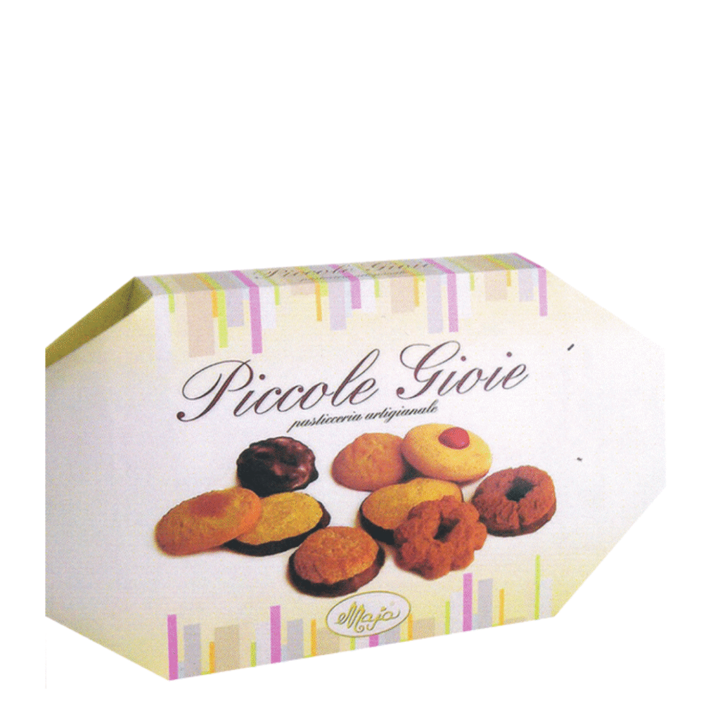 Кутия с асорти сладки Maja 600 г – разнообразни италиански бисквити за споделяне и наслада.