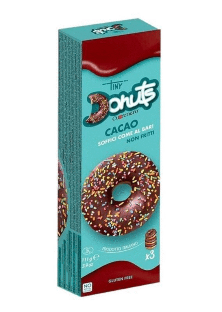 Какаова безглутенова поничка Tiny Donuts в опаковка от 111 г – мека, ароматна и подходяща за всеки.