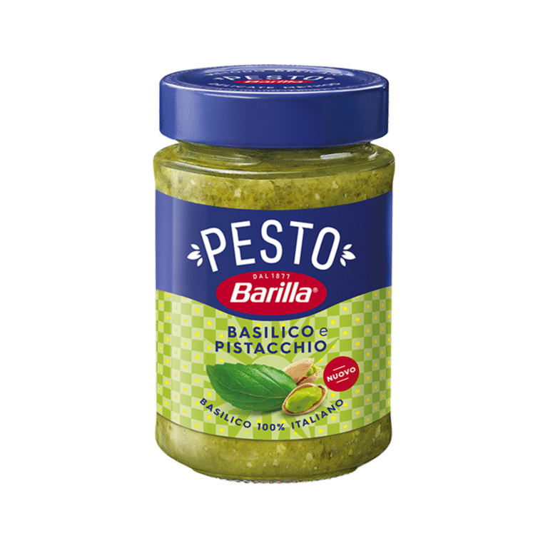 Стъклен буркан с песто Barilla с босилек и шамфъстък 190 г