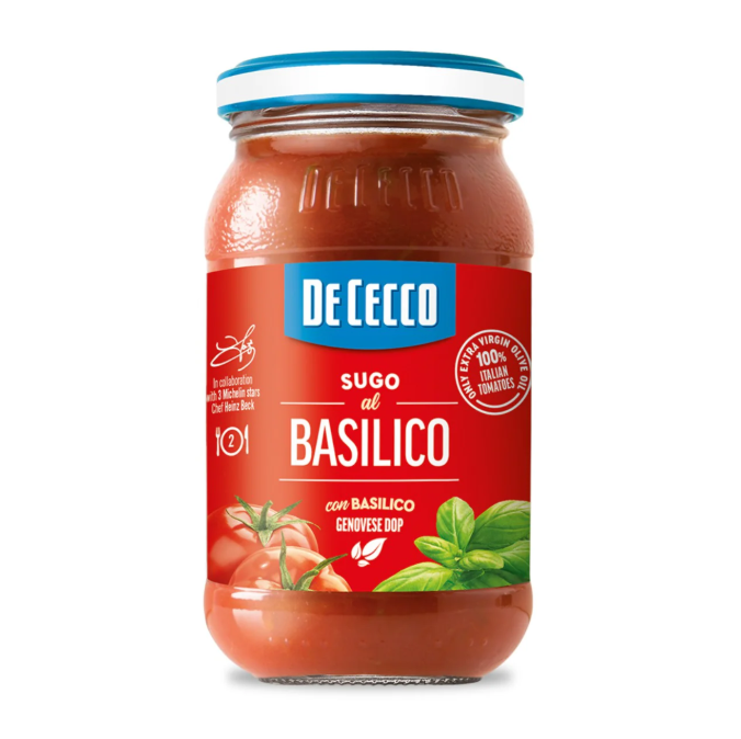Сос De Cecco с босилек в стъклен буркан 200 г