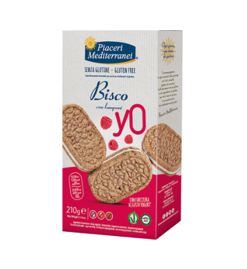 Безглутенови слепени бисквити с малини и йогурт Piaceri – 200 г
