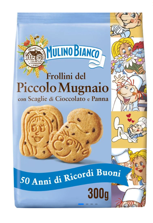 Маслени бисквити Mulino Bianco с шоколад и сметана, опаковка 300 г