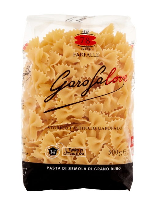 Опаковка панделки Garofalo 500 г – макарони с форма на панделка от твърда пшеница.