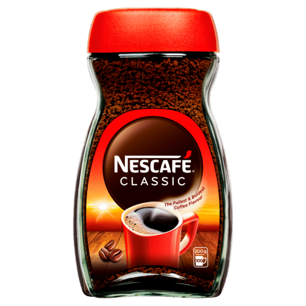 Стъклена бурканка с NESCAFÉ Classic разтворимо кафе 200 г, опаковка от 6 броя