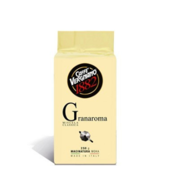 Опаковка мляно кафе Vergnano Gran Aroma 250 г с наситен аромат