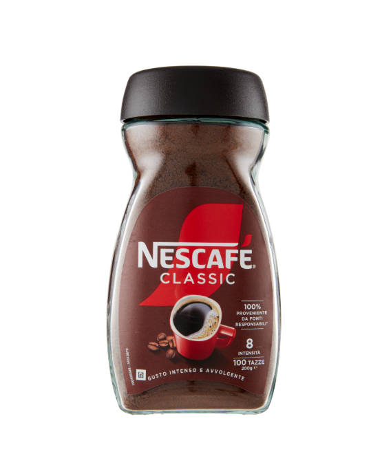 Стъклена бурканка с NESCAFÉ Classic разтворимо кафе 200 г