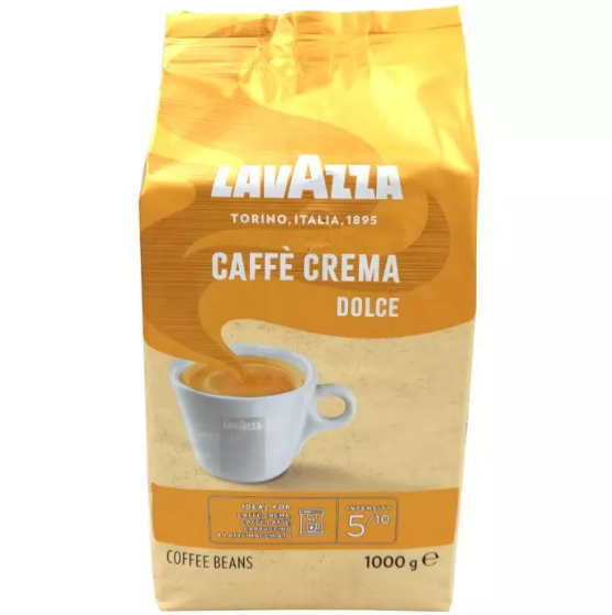 Опаковка 1 кг кафе на зърна Lavazza Caffe Crema Dolce
