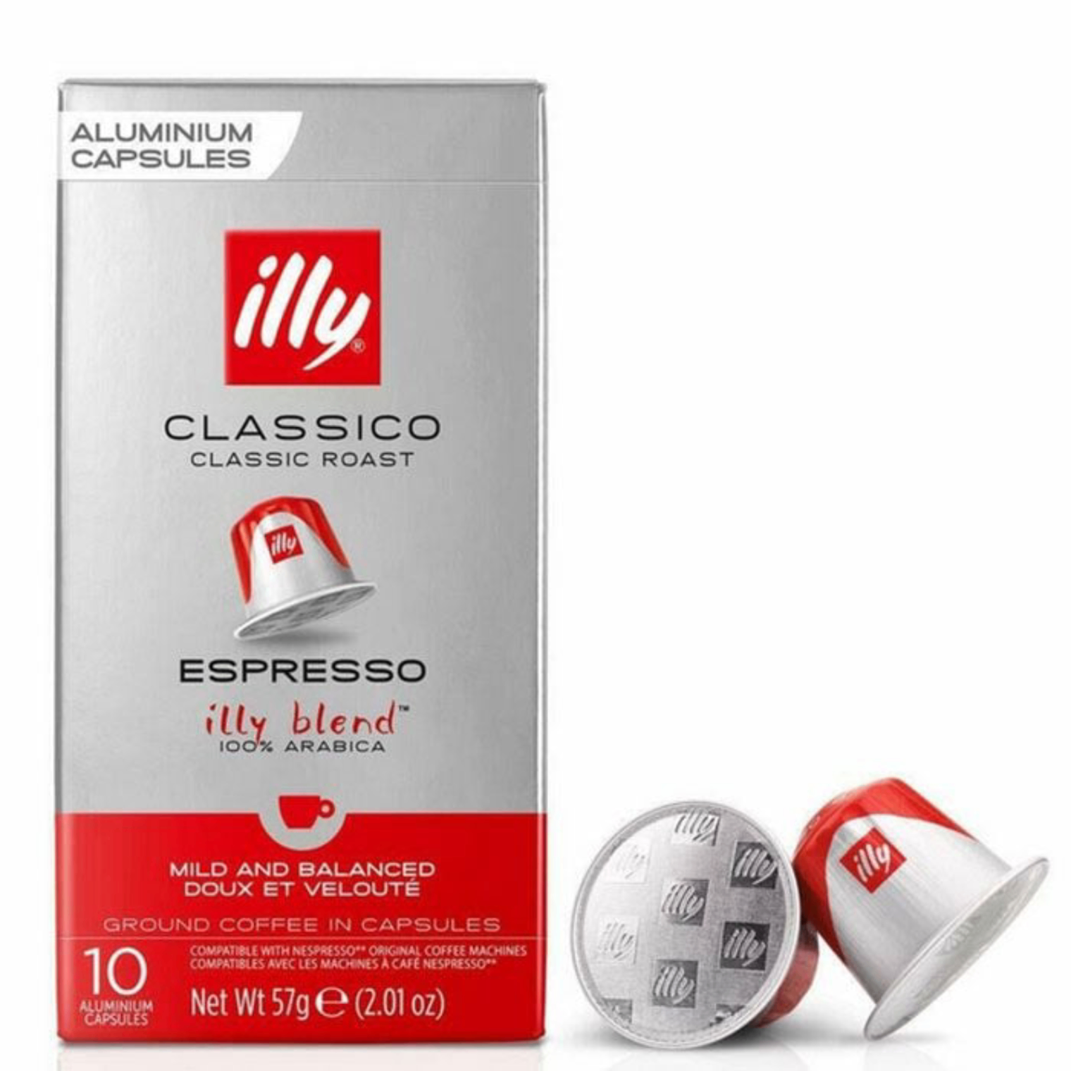 510129.png Кутия с 10 капсули Illy Espresso Classico с червен класически дизайн