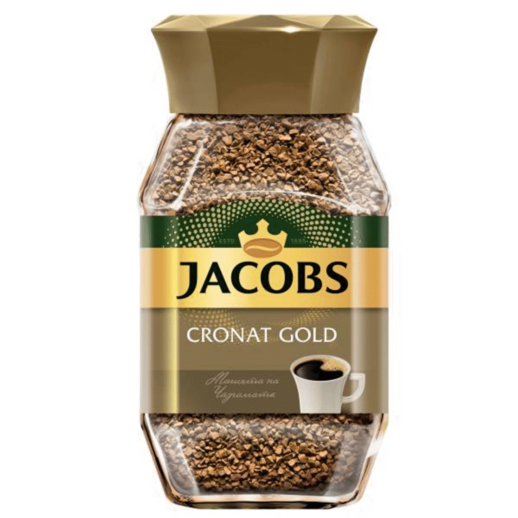 Опаковка инстантно кафе Jacobs Cronat Gold 200 г