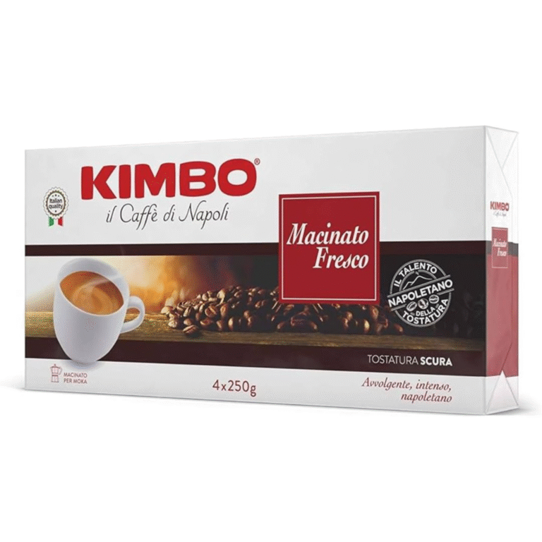 Комплект от 4 вакуумни опаковки мляно кафе Kimbo Machinato Fresco 250 г