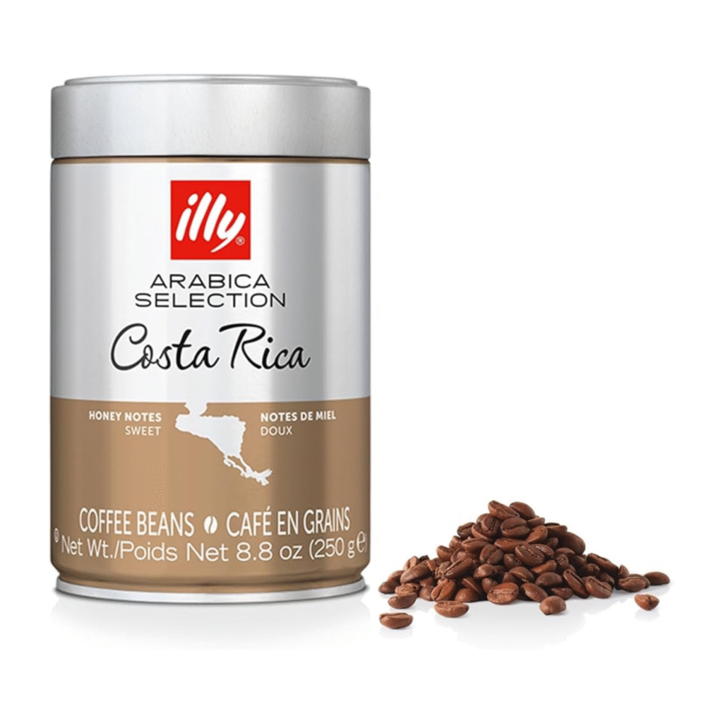 Опаковка 250 г кафе Illy Monoarabica Costa Rica на зърна с изискан аромат