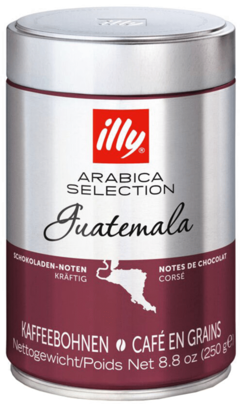 Опаковка 250 г кафе Illy Monoarabica Guatemala на зърна с богат аромат