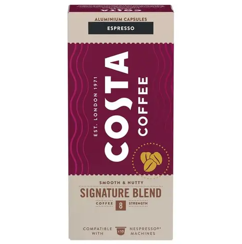 Опаковка кафе капсули Costa Bright Latin Blend за Nespresso 10 бр