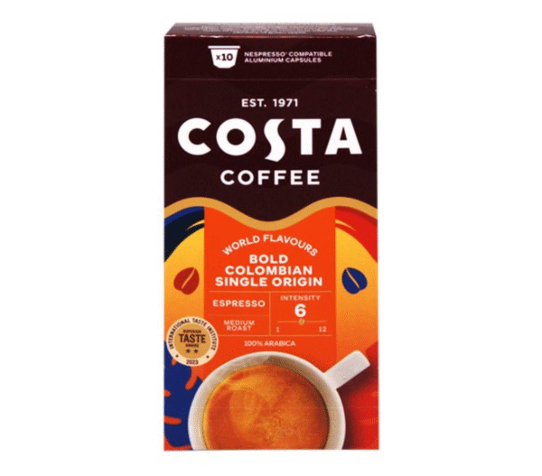 Опаковка кафе капсули Costa Colombian Single Origin за Nespresso 10 бр