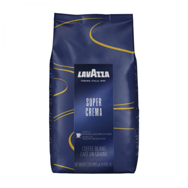 Опаковка кафе на зърна Lavazza Super Crema 1 кг – мек вкус и фина крема