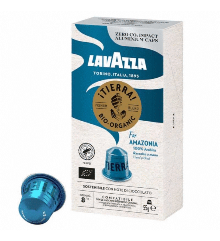 Кутия с 10 кафе капсули Lavazza Tierra Amazonia – 100% арабика, Nespresso съвместими