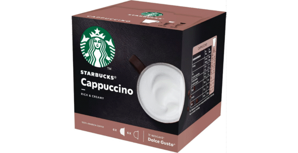 Кутия с 12 кафе капсули Starbucks Cappuccino – съвместими с Dolce Gusto